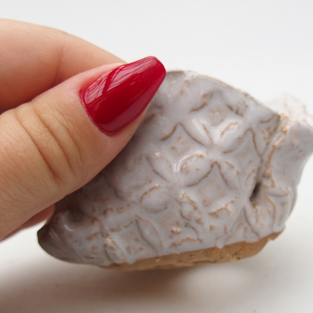 Kerámia kagyló 8 x 7 x 4,5 cm , fehér színű