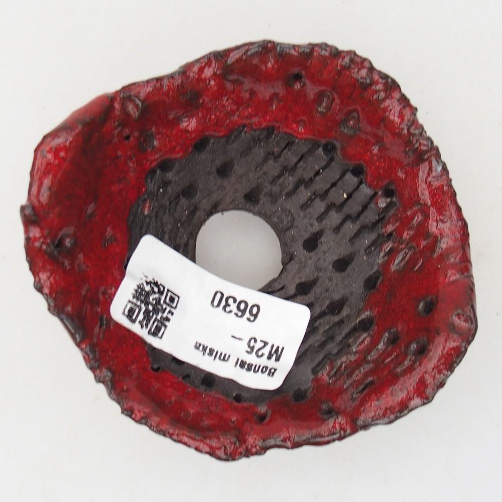 Kerámia kagyló 8,5 x 8 x 4,5 cm , piros színű