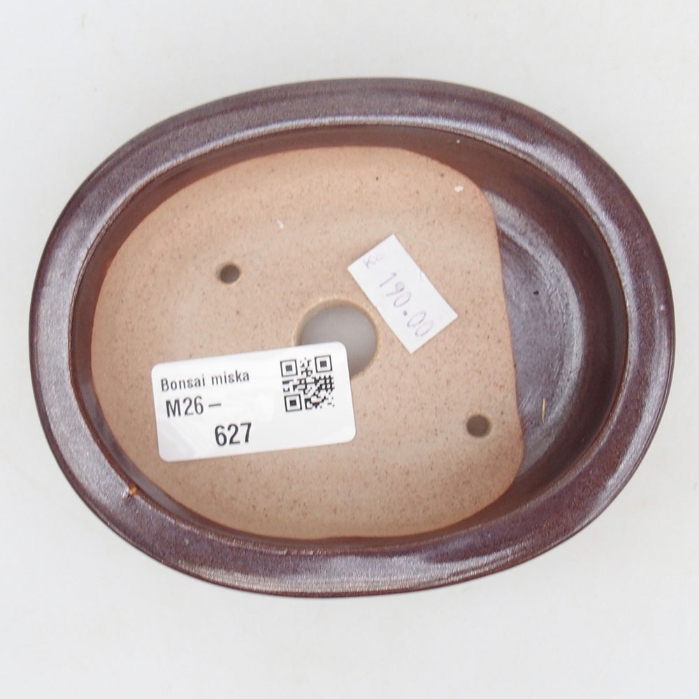 kerámia bonsai tál 12 x 10 x 3 cm, barna