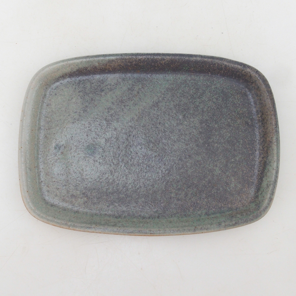 Kerámia csészealj H02 - 17,5 x 12 x 1 cm - zöld