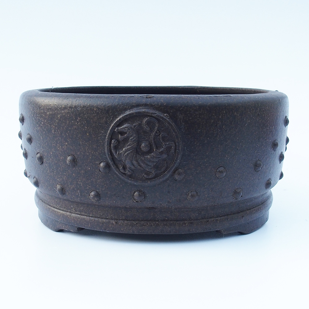 Tál 25 x 25 x 11,5 cm barna okkersárga