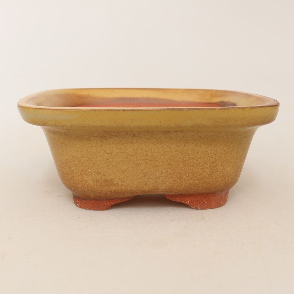 Kerámia tál  12 x 12 x 5 cm, sárga színű