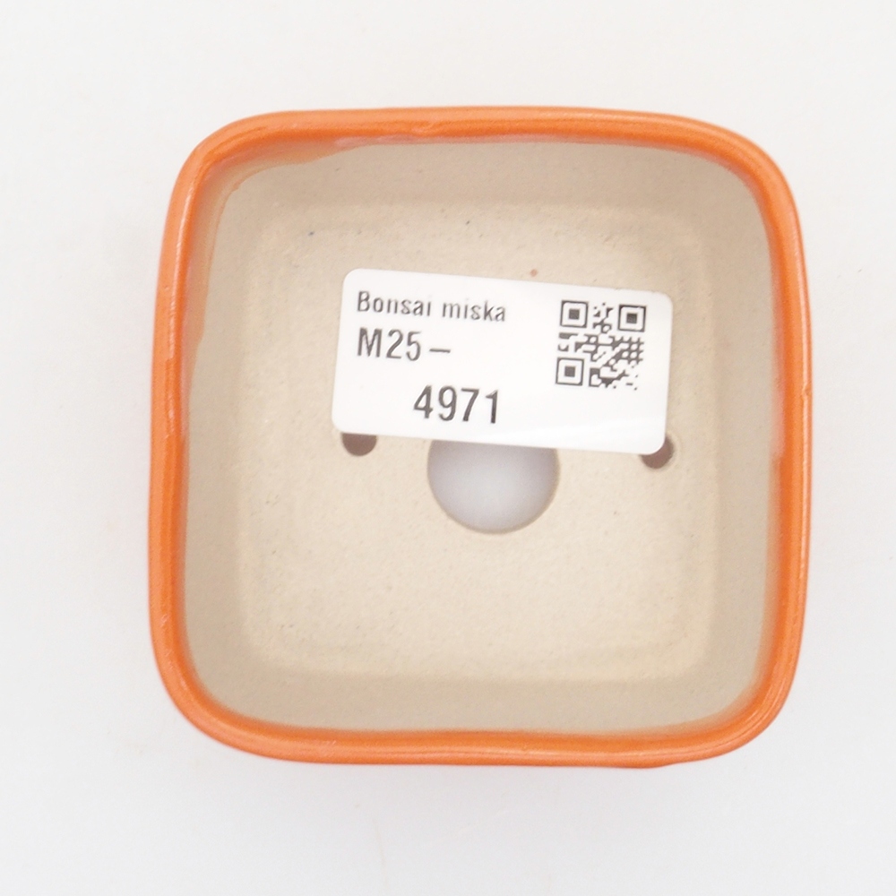 Mini bonsai tál 7 x 7 x 4 cm, narancssárga
