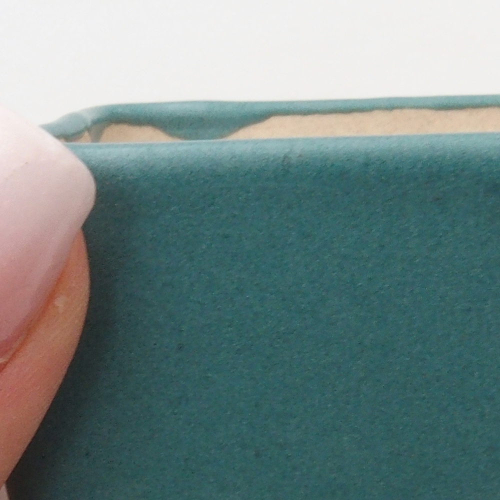 kerámia bonsai tál 6,5 x 5,5 x 4 cm, kék színben