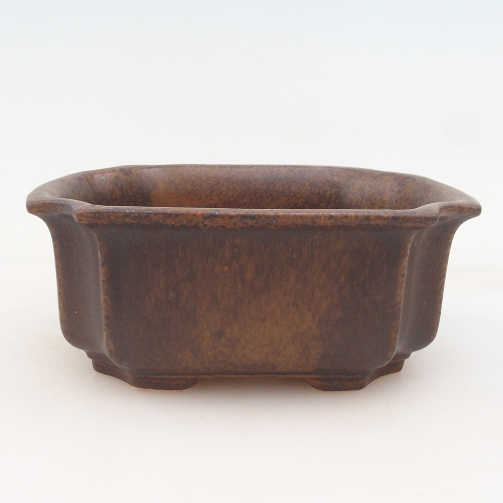 Bonsai tál H01 - 12 x 9 x 5 cm - barna