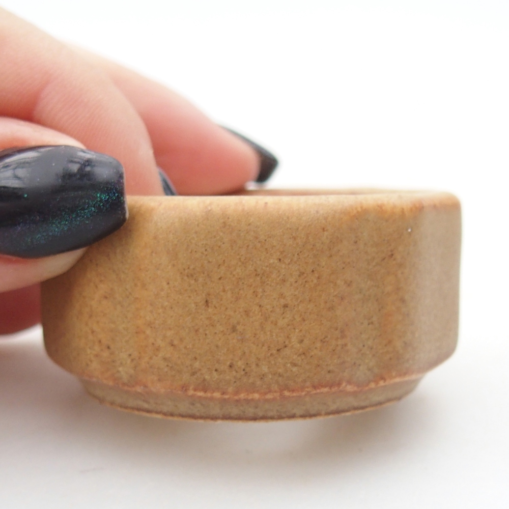 Mini bonsai tál 4,5 x 4,5 x 2,5 cm, barna