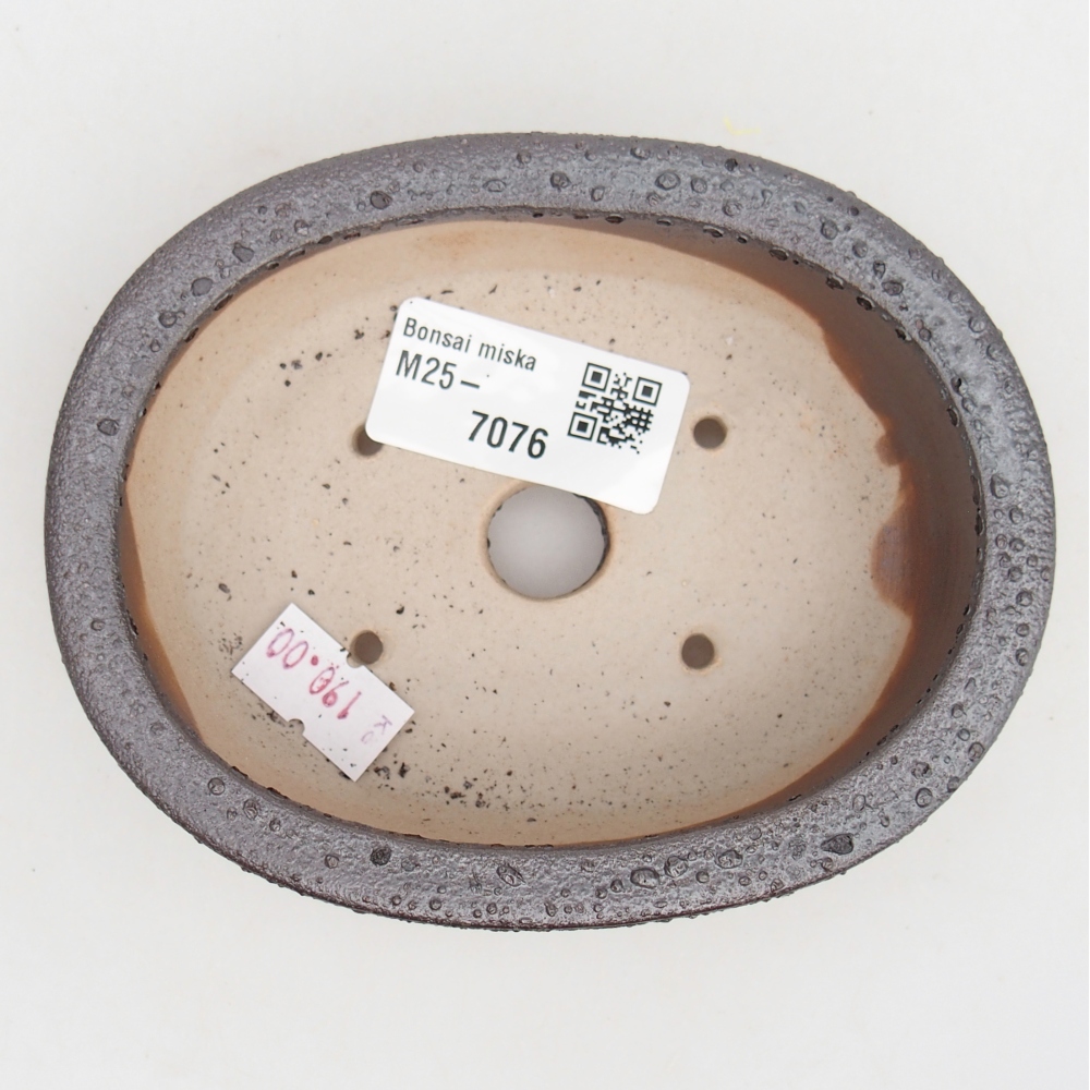 Kerámia bonsai tál 12 x 9,5 x 3,5 cm, fém színben