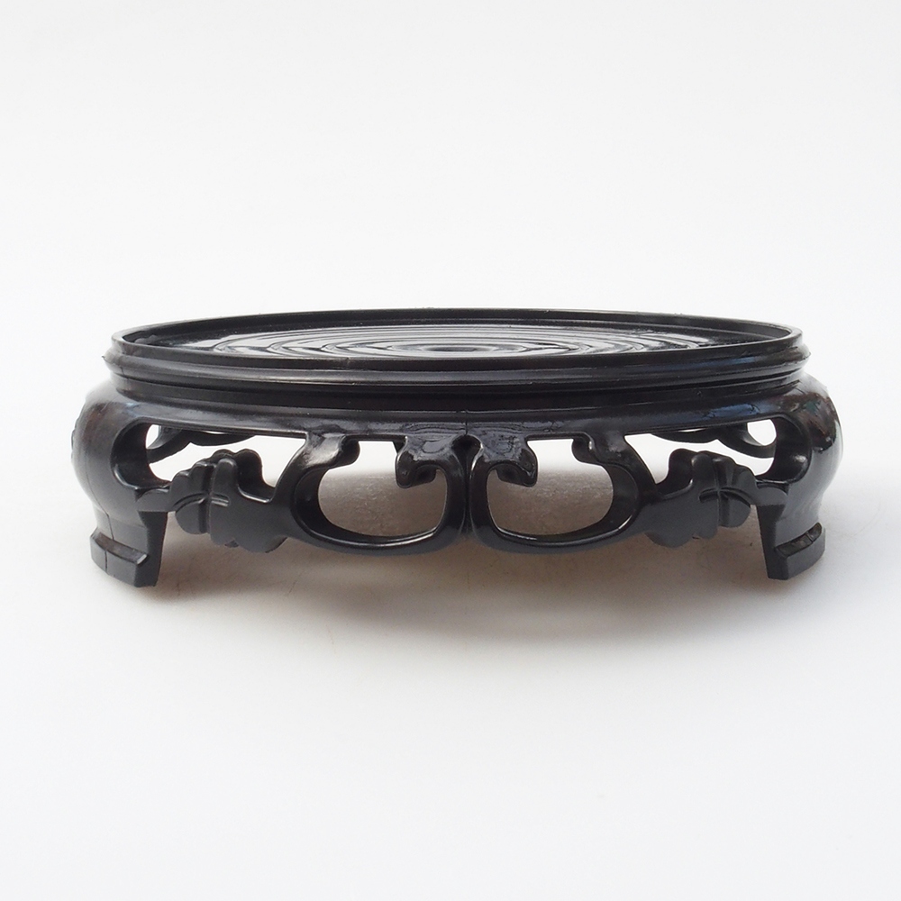 Műanyag bonsai asztal kerek 14,5 x 14,5 x 4 cm, fekete színben