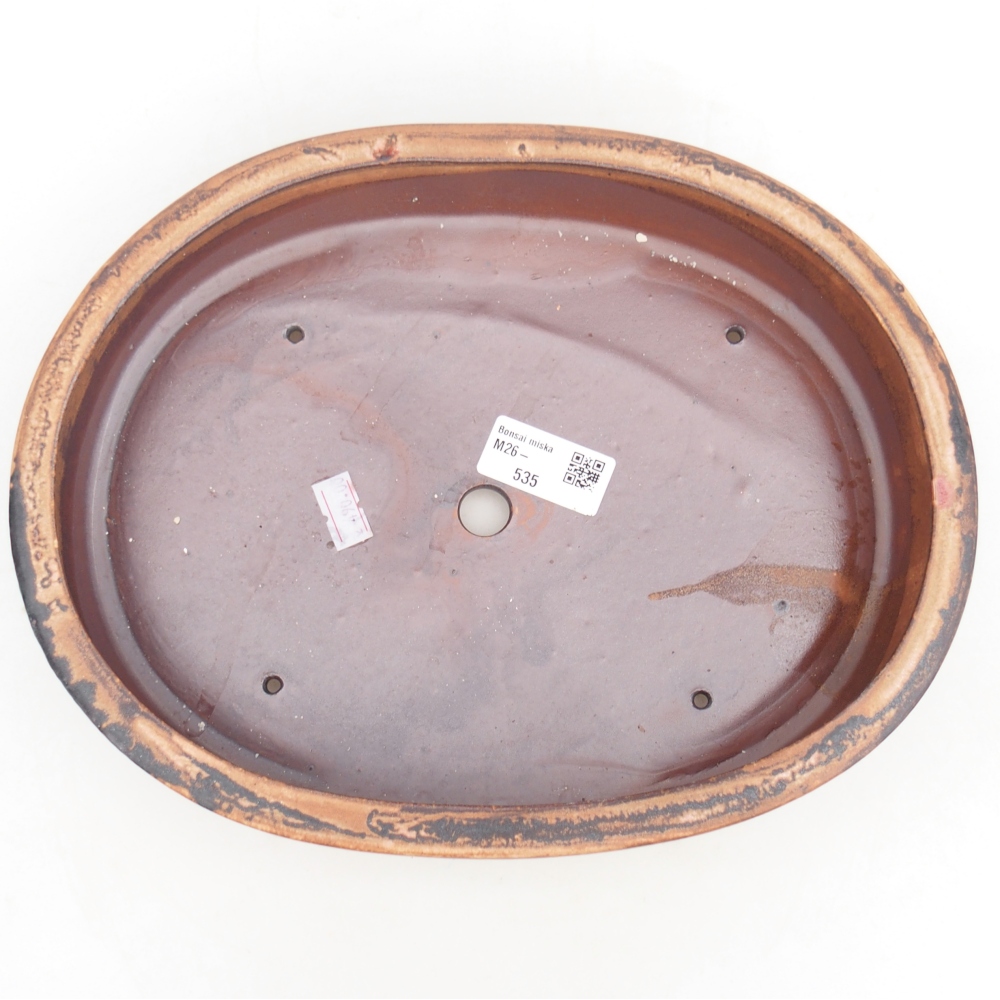 kerámia bonsai tál 27 x 21 x 5 cm, rózsaszínű