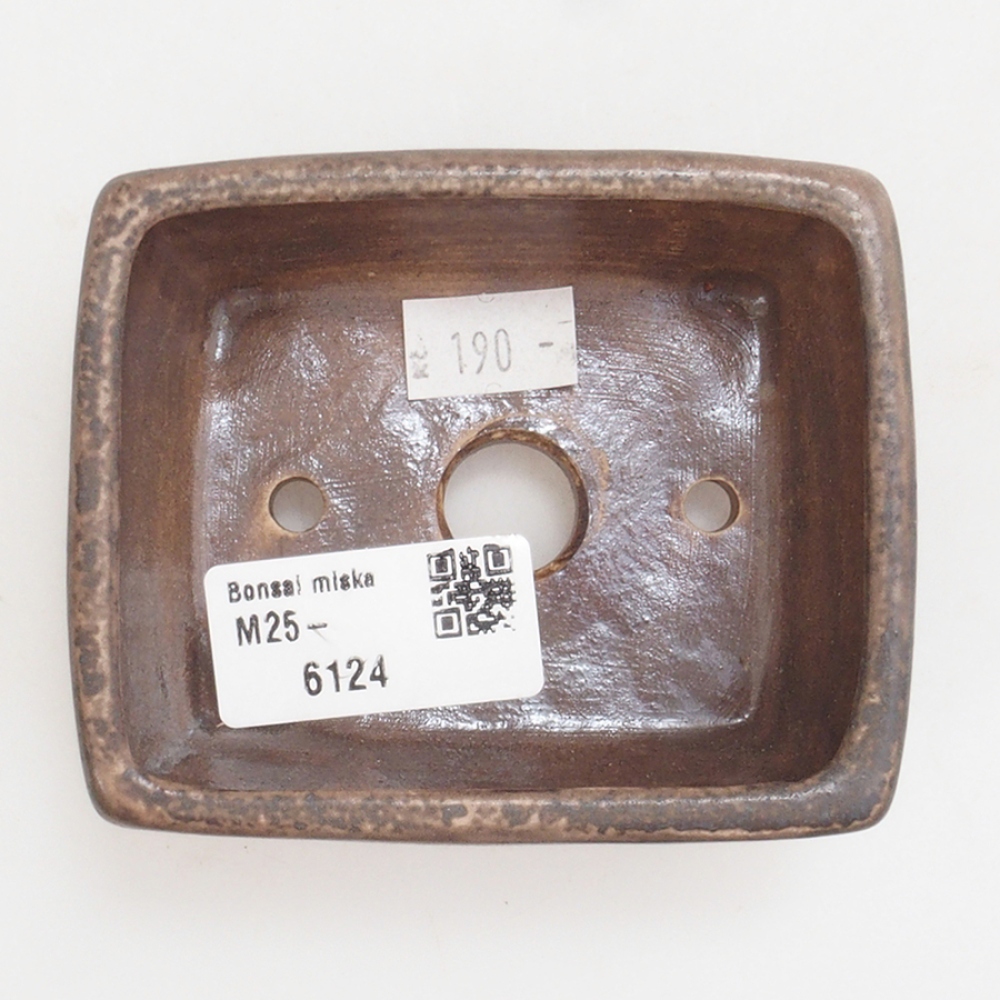 kerámia bonsai tál 10 x 8,5 x 4 cm, barna