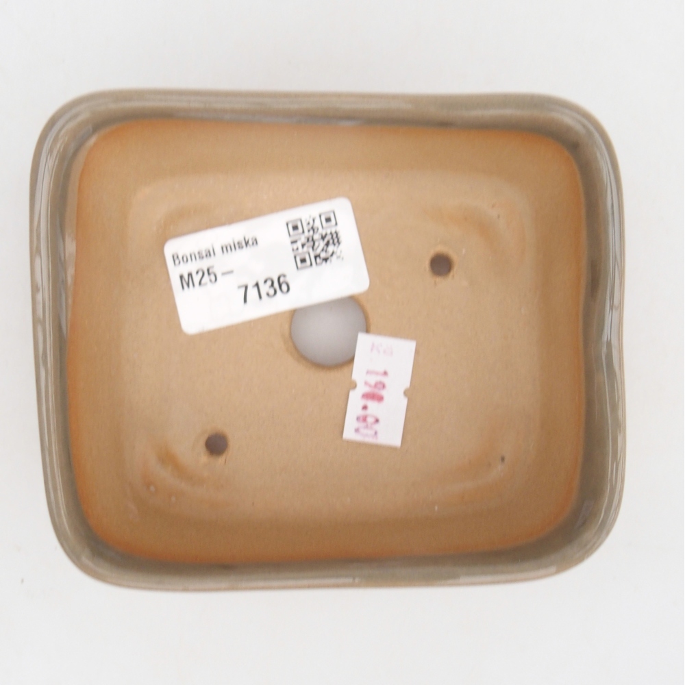 kerámia bonsai tál 10,5 x 8,5 x 4 cm, szürke