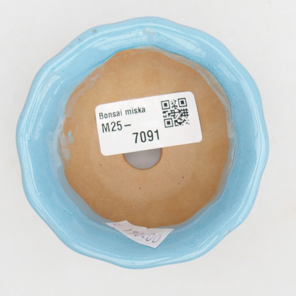 kerámia bonsai tál 8,5 x 8,5 x 4,5 cm, kék színben