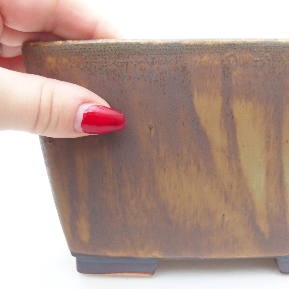 kerámia bonsai tál 16 x 16 x 10 cm, zöld