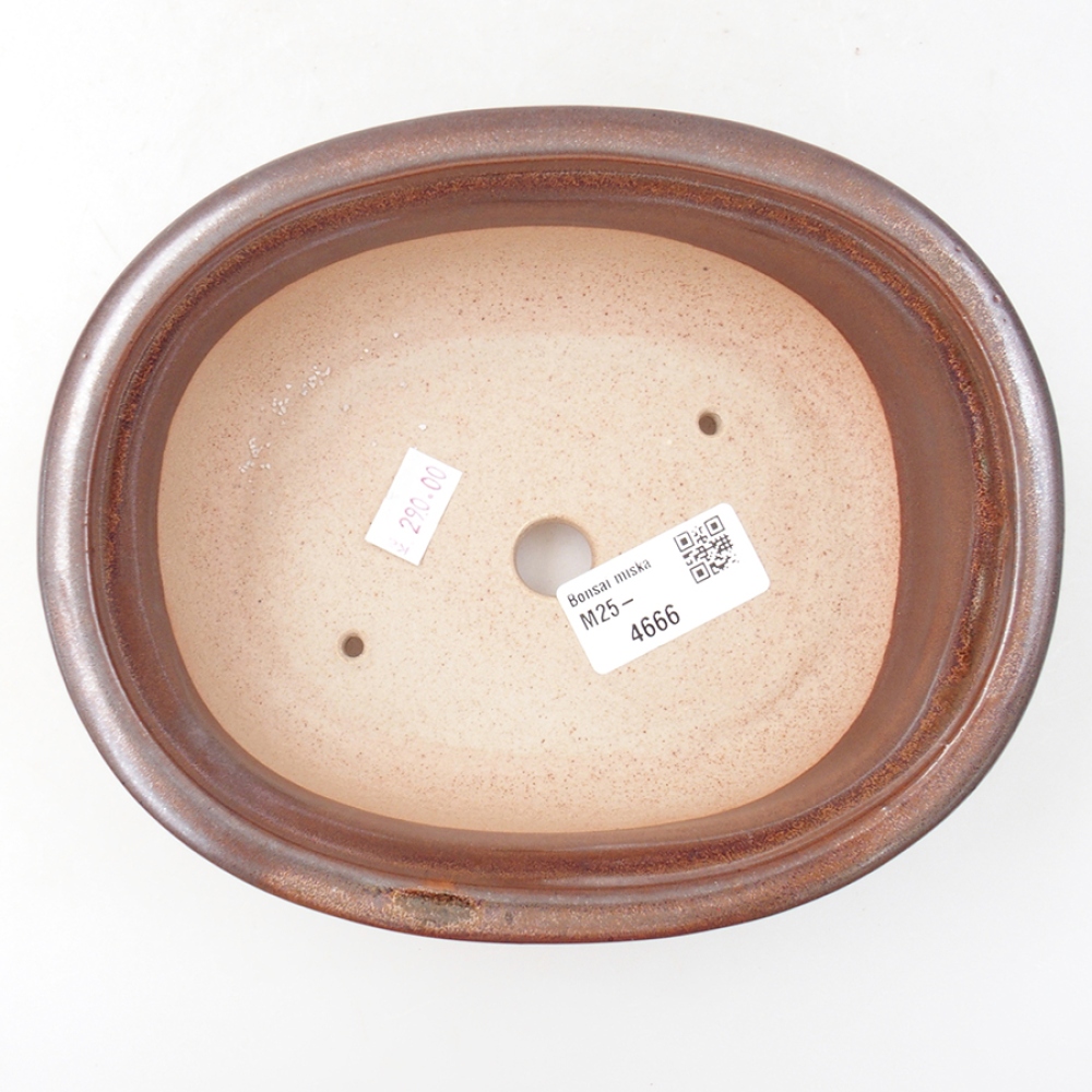 kerámia bonsai tál 18 x 14,5 x 6 cm, barna