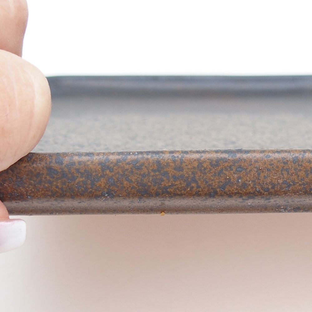 Kerámia tál H07 - 28 x 19 x 1,5 cm - barna