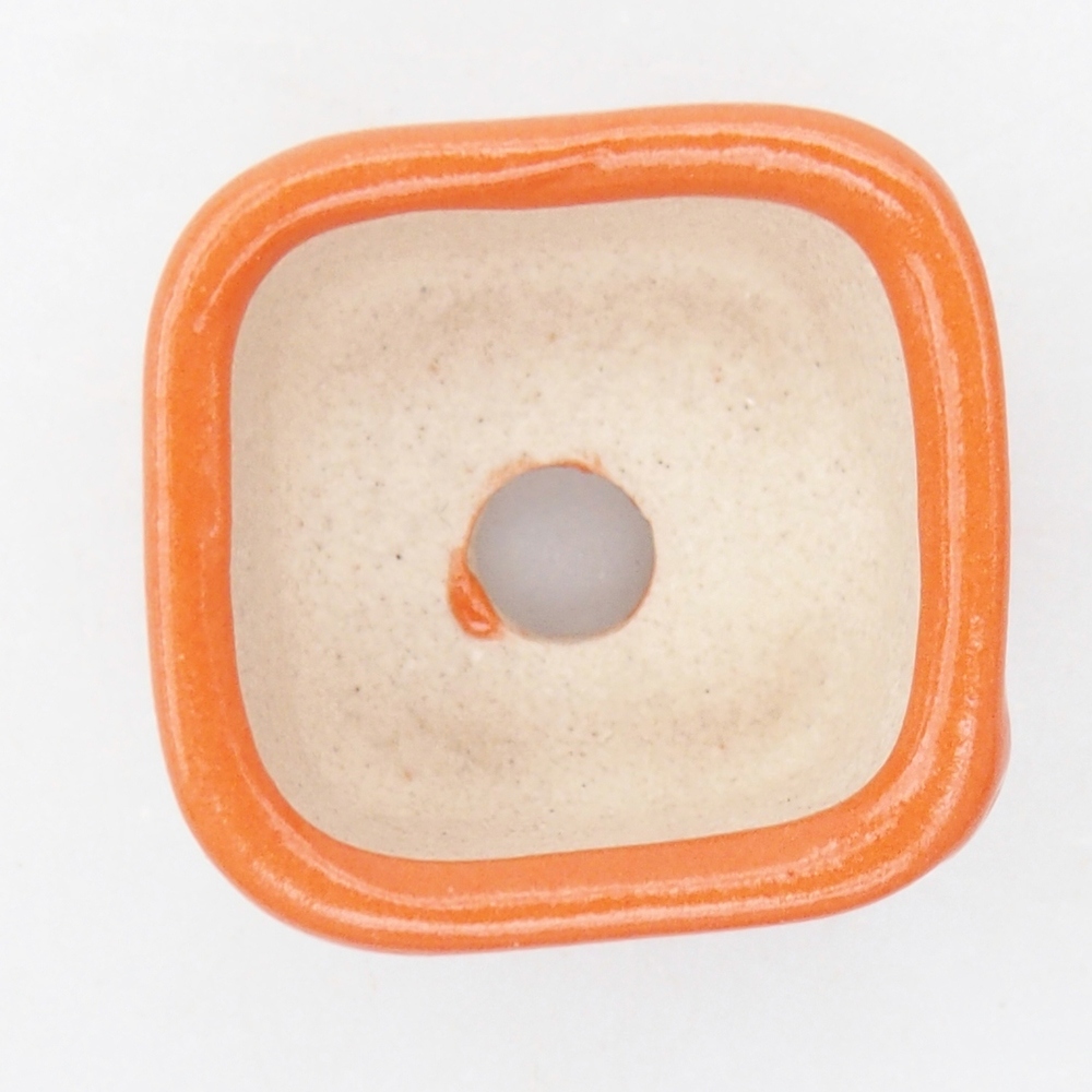 Mini bonsai tál 2,5 x 2,5 x 1,5 cm, narancssárga