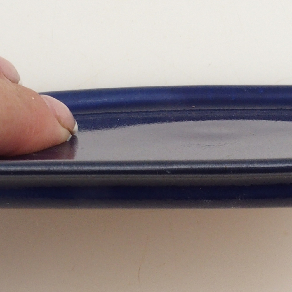 Kerámia csészealj H11 - 11,5 x 9,5 x 1 cm - kék