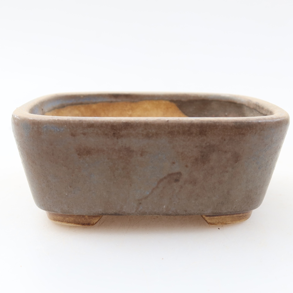 Kerámia bonsai tál, 10 x 8,5 x 4 cm, kék színű