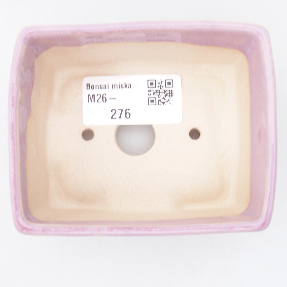 Mini bonsai tál 9 x 7 x 4 cm, rózsaszínű