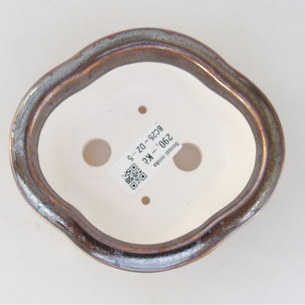 kerámia bonsai tál 13 x 12 x 5 cm, arany színű