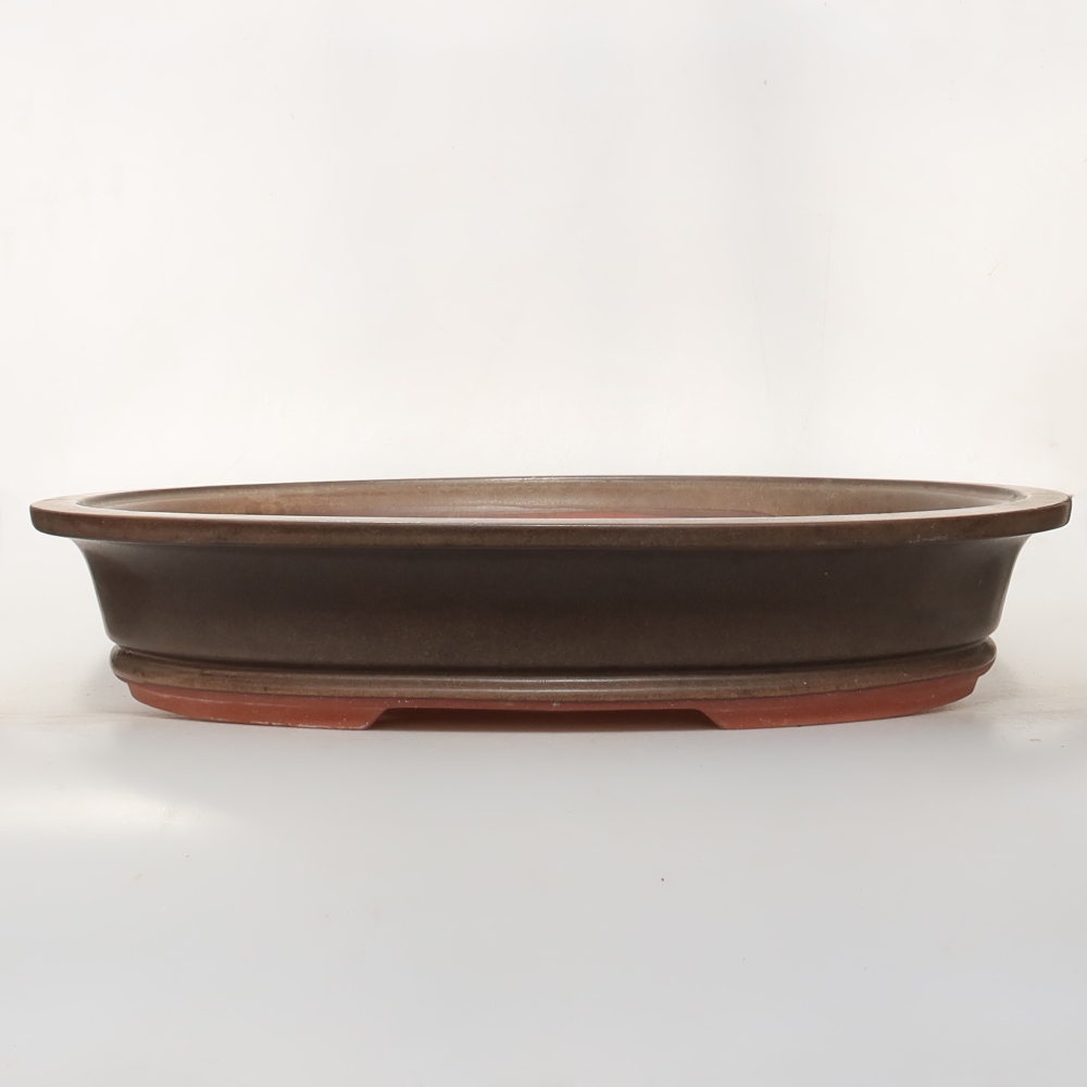 Kerámia tál  46 x 36 x 8,5 cm, barna színű