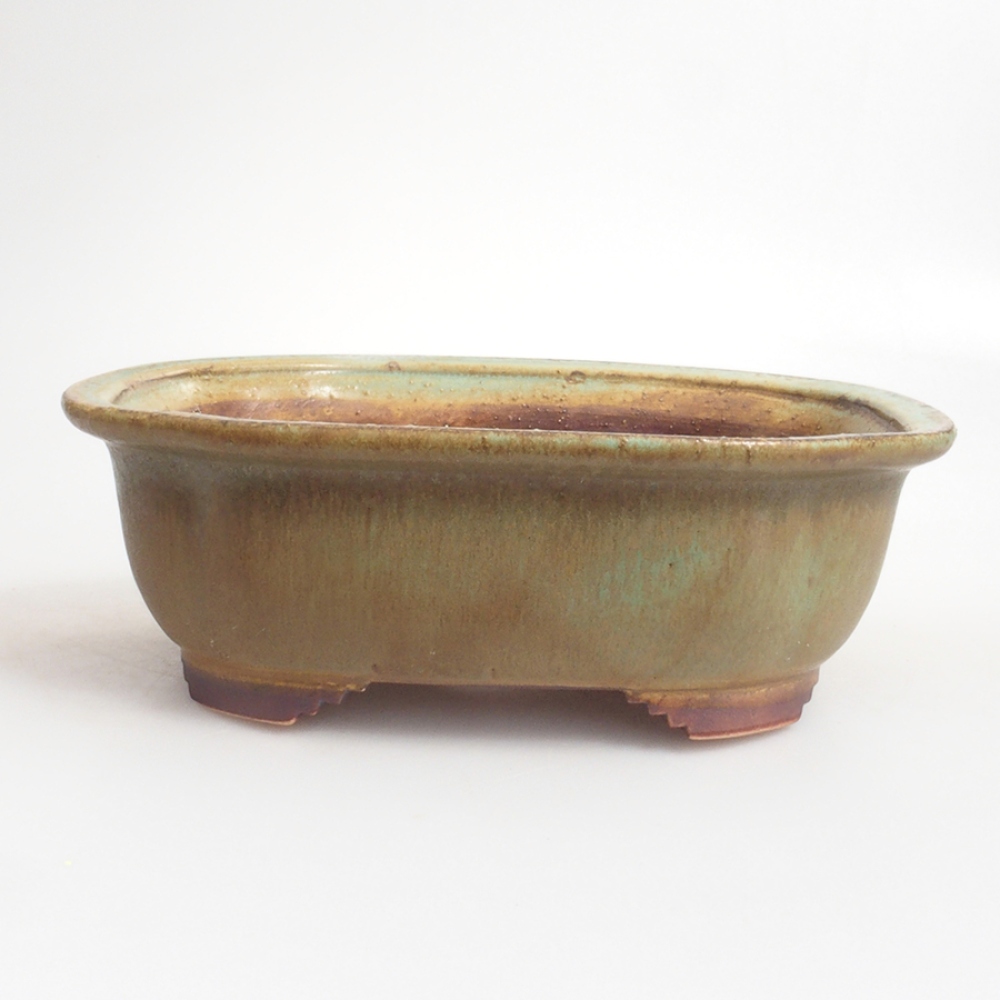 kerámia bonsai tál 10 x 8,5 x 4 cm, barna