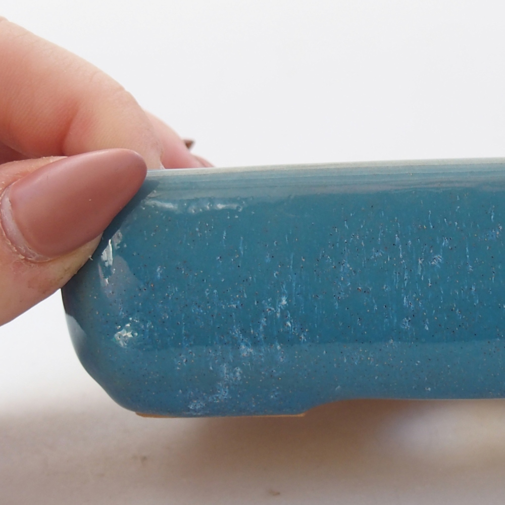 kerámia bonsai tál 11,5 x 9 x 3,5 cm, kék színben