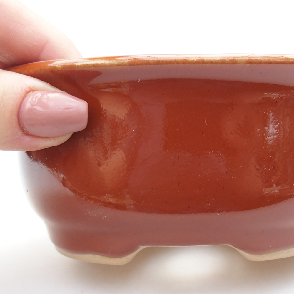 kerámia bonsai tál 12 x 10 x 5,5 cm, barna