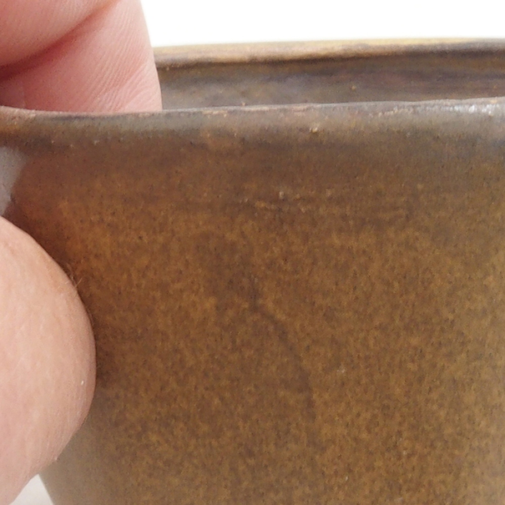 kerámia bonsai tál 10 x 8,5 x 4 cm, barna