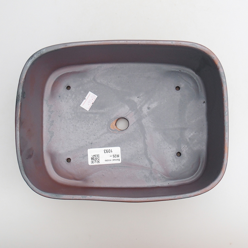 Kerámia bonsai tál 23 x 17 x 7,5 cm, fém színben