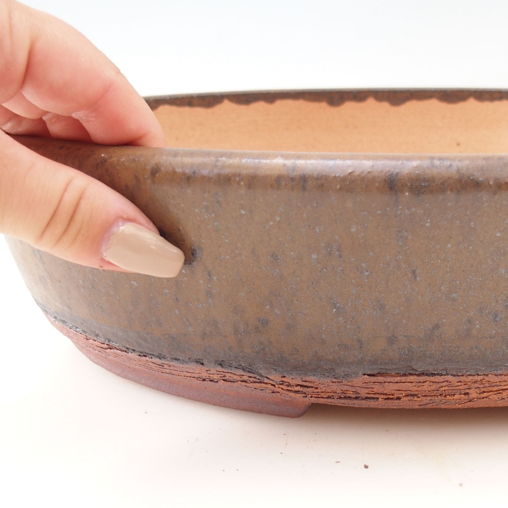 Bonsai tál 32 x 25 x 8 cm , színe barna