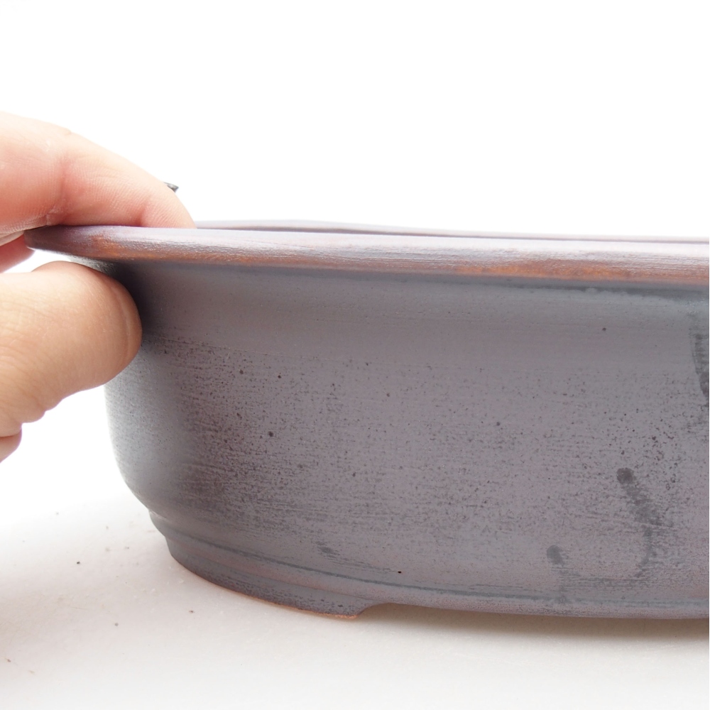 Kerámia bonsai tál 23 x 19,5 x 7 cm, fém színben