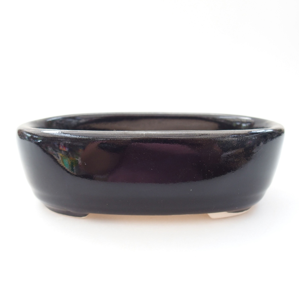 Kerámia bonsai tál 13 x 9 x 4 cm, fekete