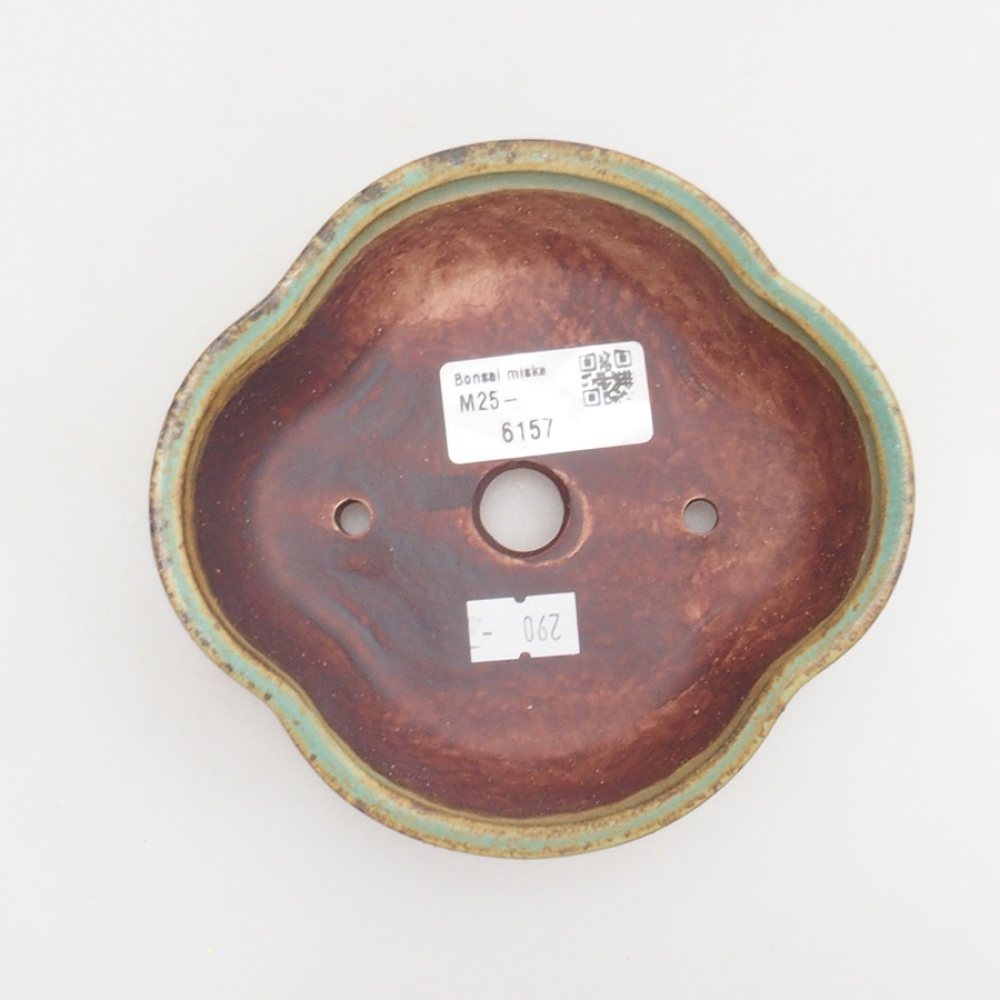 kerámia bonsai tál 10 x 8,5 x 4 cm, barna