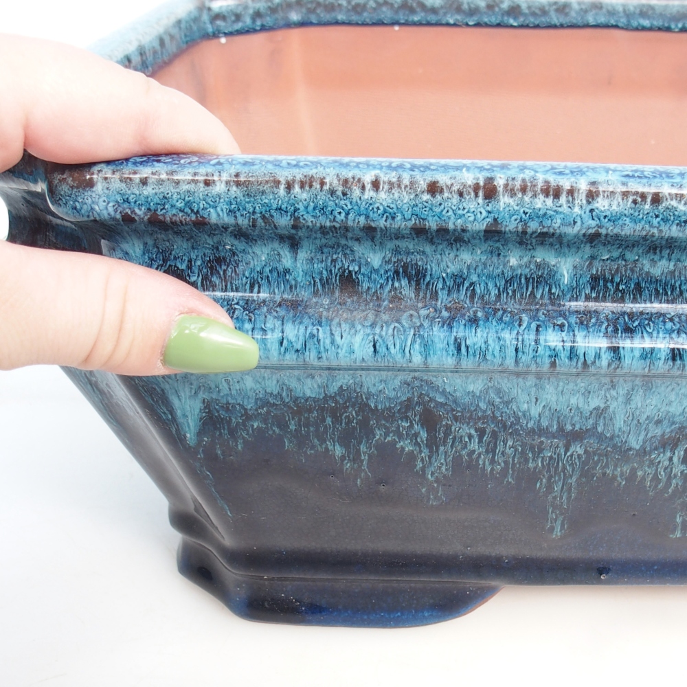 Tál 36,5 x 26 x 12,5 cm kék-fehér