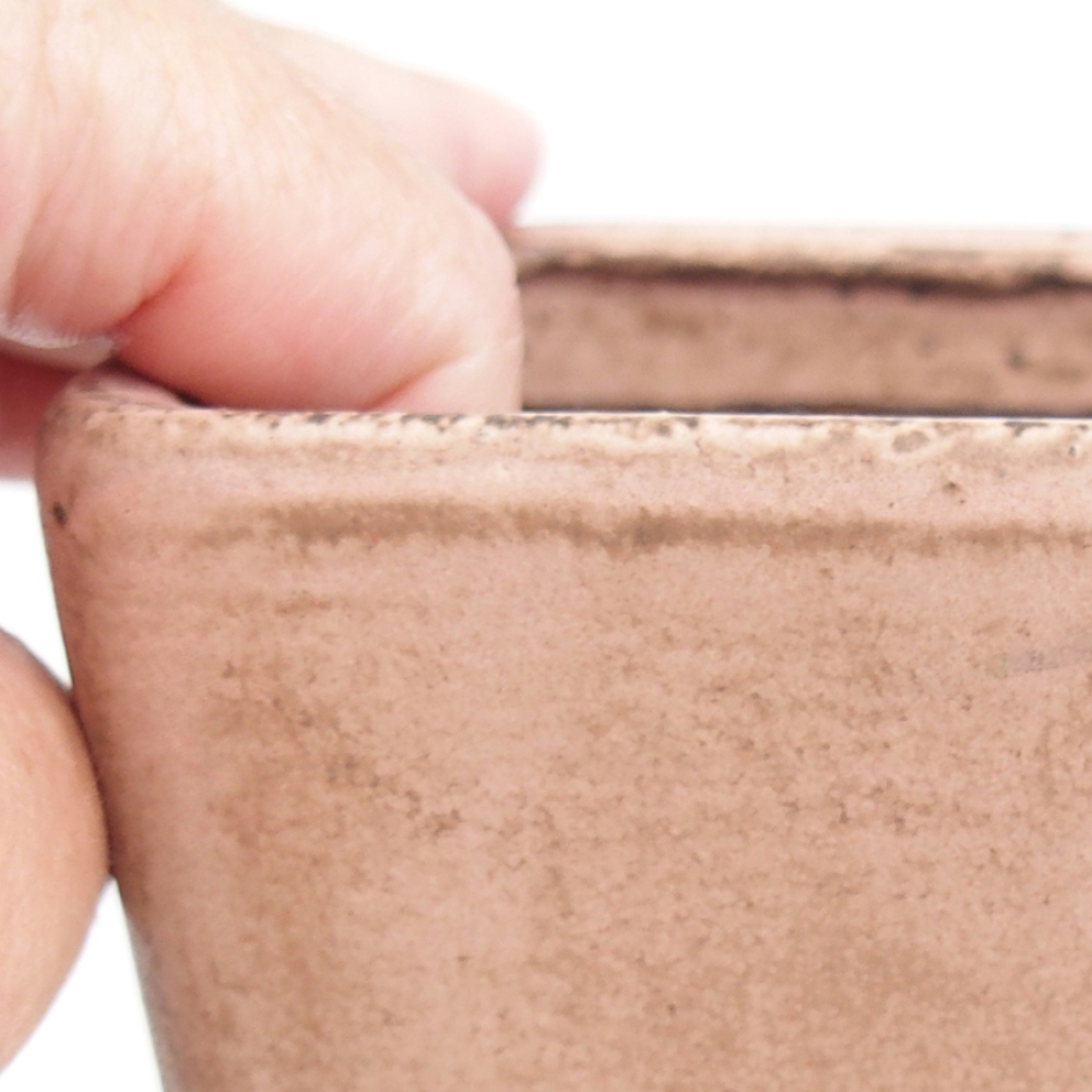 kerámia bonsai tál 10 x 10 x 12 cm, rózsaszínű