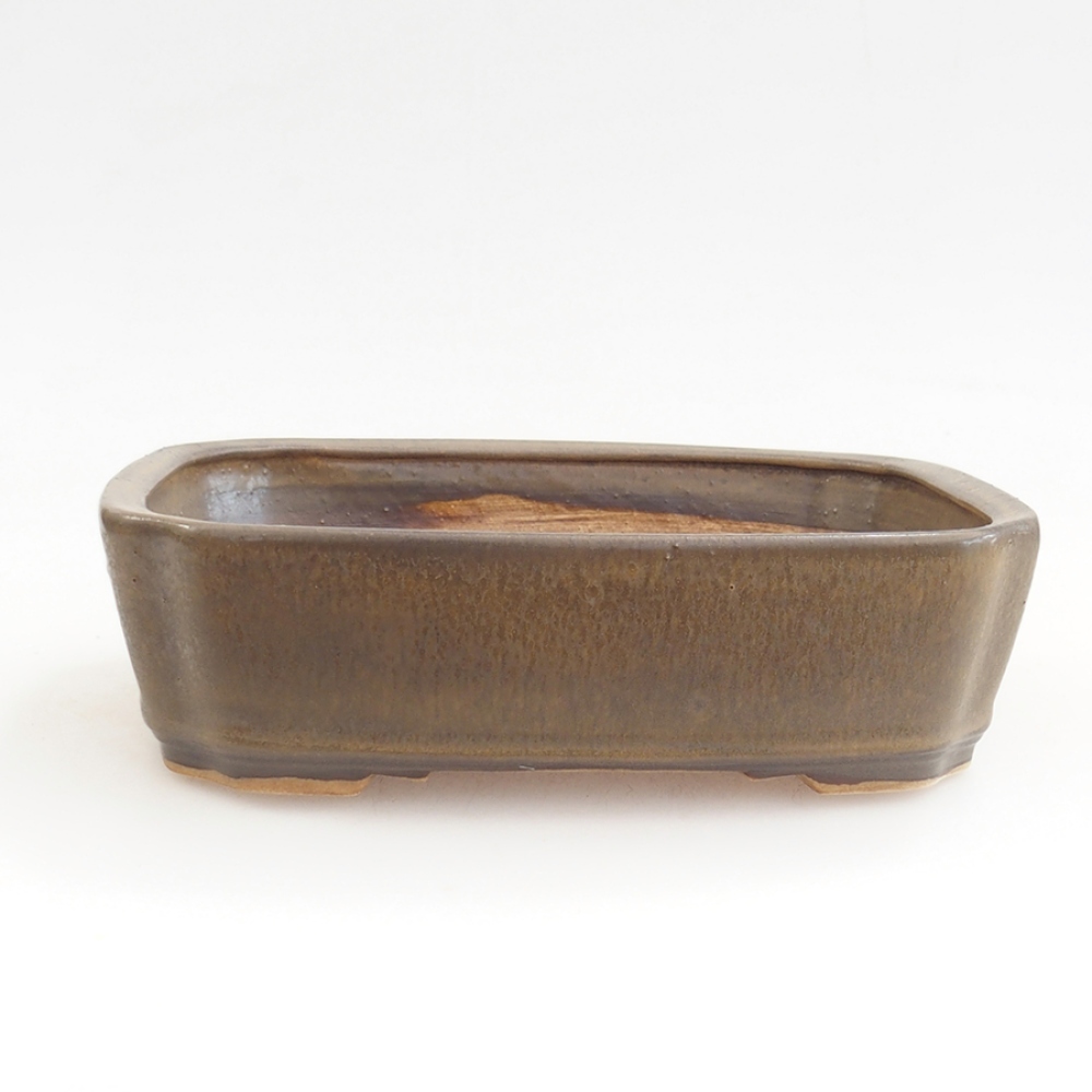 kerámia bonsai tál 21 x 18 x 6 cm, barna