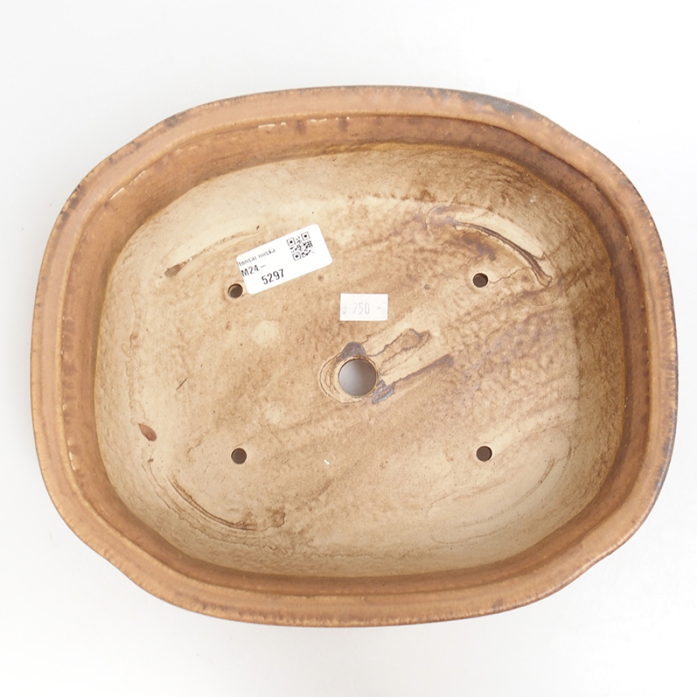 kerámia bonsai tál 25 x 21 x 7,5 cm, rózsaszínű