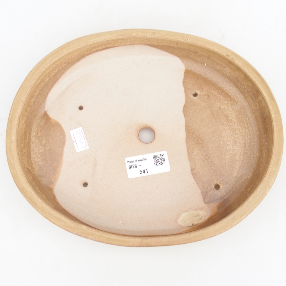 kerámia bonsai tál 24,5 x 20 x 4 cm, bézs színben