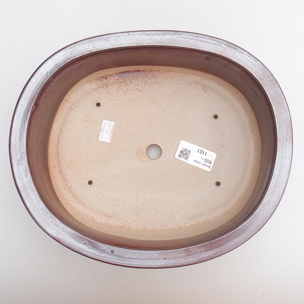 kerámia bonsai tál 25 x 20,5 x 8 cm, bordó