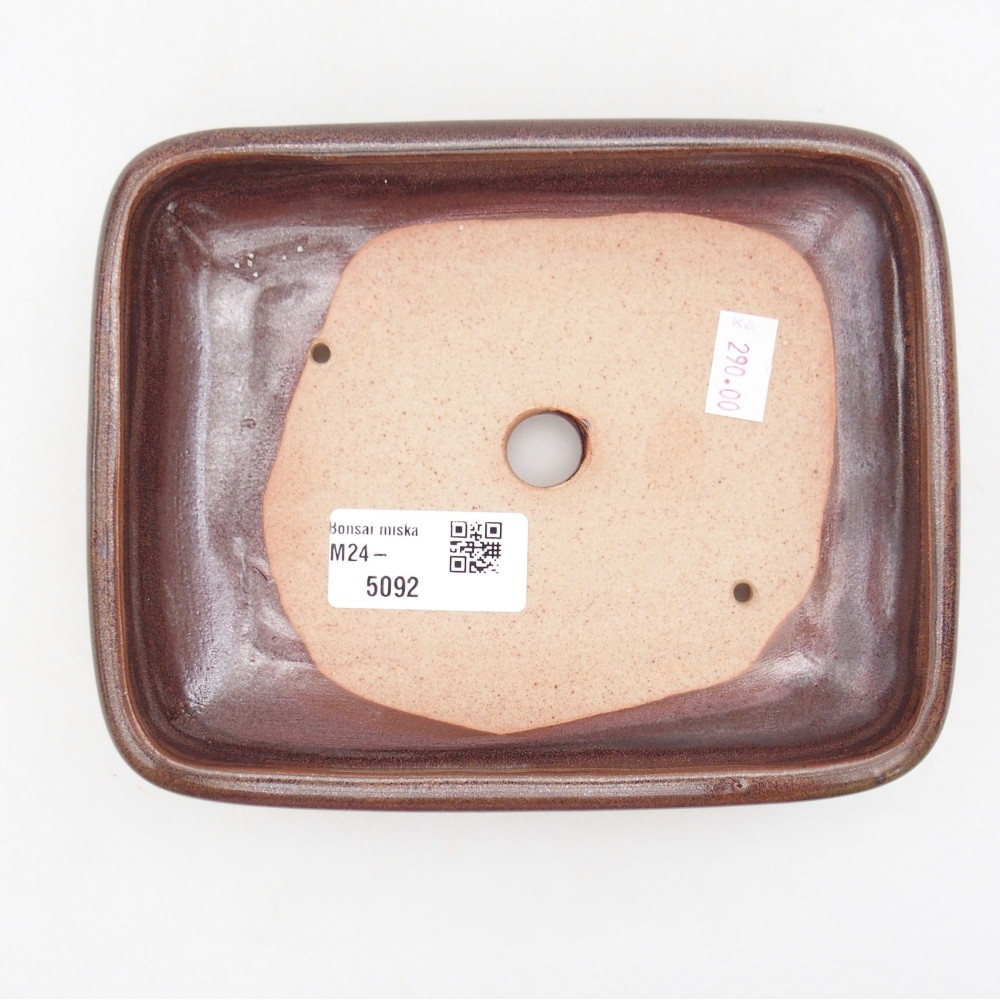 kerámia bonsai tál 17 x 14 x 3,5 cm, barna