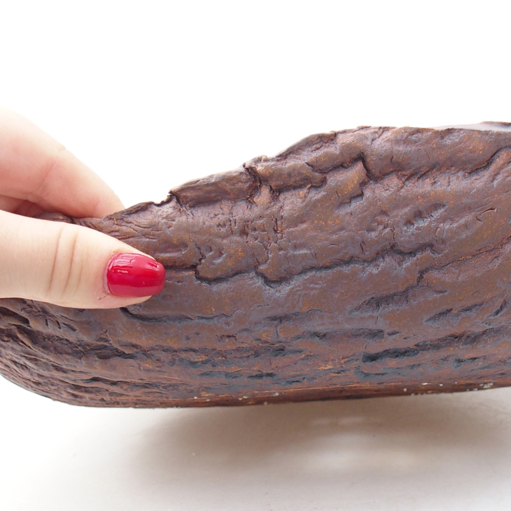 Kerámia kagyló 28 x 21,5 x 8,5 cm , színe barna