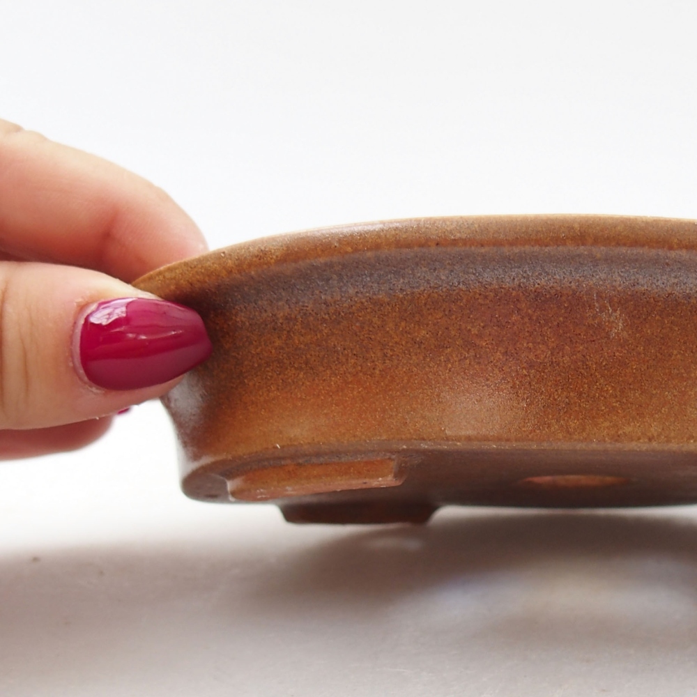 kerámia bonsai tál 13 x 11 x 3 cm, barna