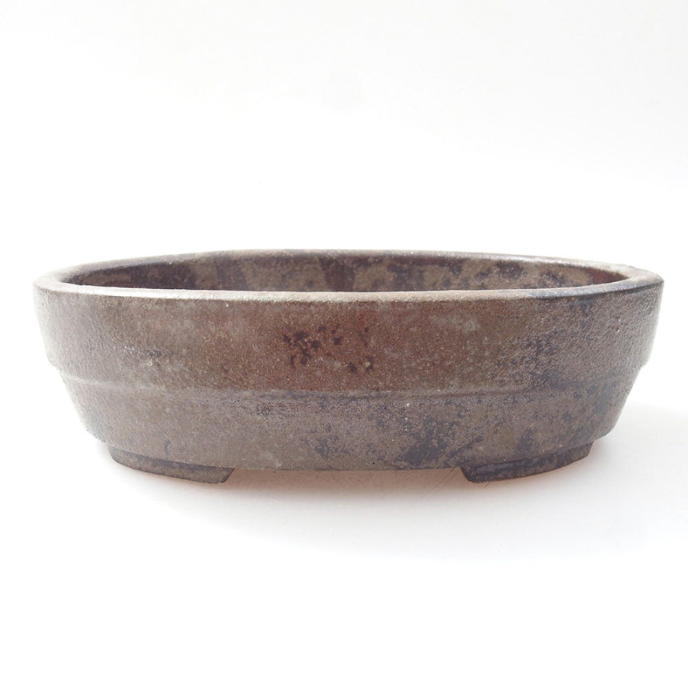 kerámia bonsai tál 13,5 x 10,5 x 3,5 cm, barna