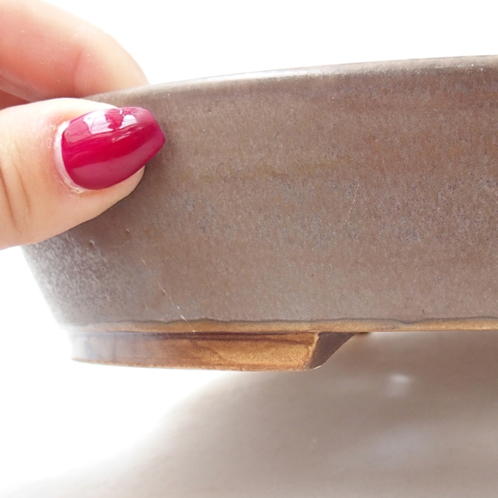 kerámia bonsai tál 20,5 x 18,5 x 4,5 cm, kék színben