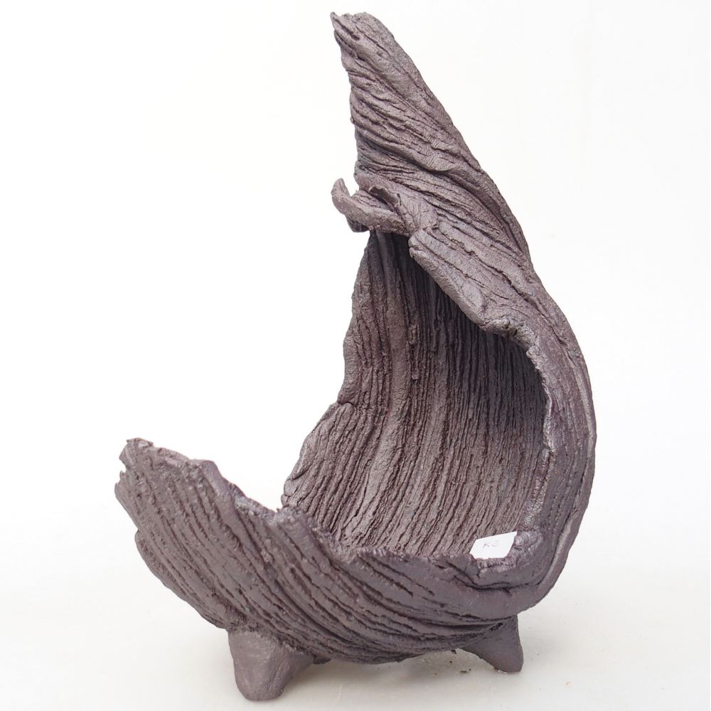 Kerámia kagyló 10 x 7,5 x 14,5 cm , fémes színű