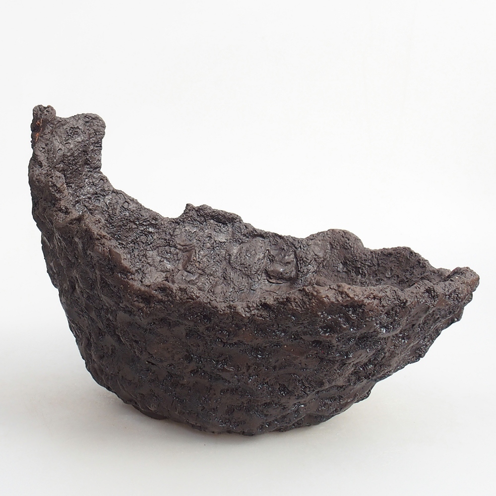 Kerámia kagyló 19 x 15 x 14 cm , barna színű