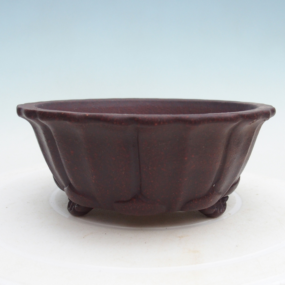 kerámia bonsai tál 16 x 16 x 7 cm, barna