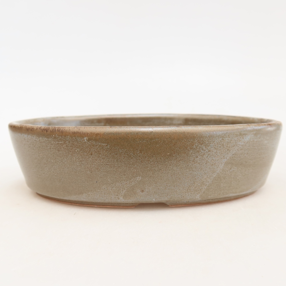 kerámia bonsai tál 16,5 x 11,5 x 4,5 cm, barna