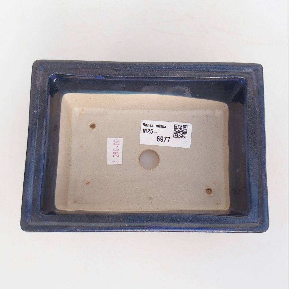 kerámia bonsai tál 16 x 12 x 6 cm, kék színben